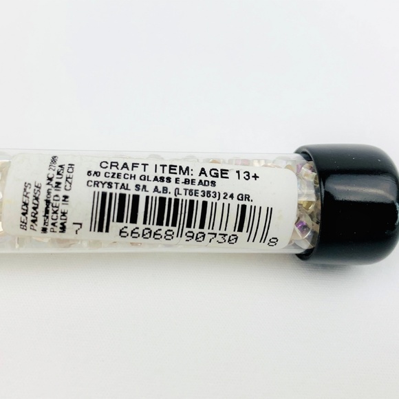 3/$30 NWT Iridescent & Silver Crystal Czech Beads - Picture 3 of 7